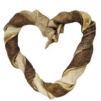 Mordedor Natural Para Cachorro Pele Bovina Em forma de Coração Alecrim Pet