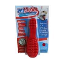 Mordedor nylon escova dental Pet Games Vermelho - Médio