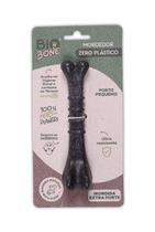 Mordedor Ossinho Bio Bone Pequeno Madeira Natural, 100% Vegetal, Mordida Extra Forte E Higiene Bucal
