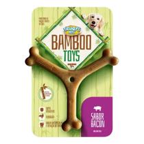 Mordedor Osso Bamboo Natural Y Grande Cães Limpeza Tártaro - Truqys Pet