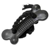 Mordedor Osso Black Com Corda Brinquedos Pet