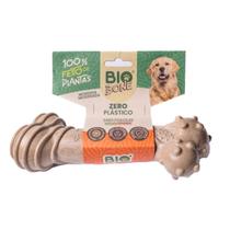 Mordedor Osso Gigante Bio Bone Bagaço De Laranja, 100% Vegetal, Mordida Moderada E Higiene Bucal