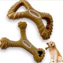 Mordedor Osso Resistente Maciço Fibra De Trigo Sabor Bacon Grande