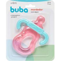 Mordedor para Bebe Buba com Agua Buba Mamadeira Rosa
