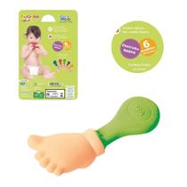 Mordedor para Bebê com Chocalho Pezinho Colors Verde Toyster
