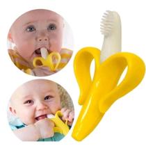 Mordedor para Bebê De Silicone Bananinha Banana massageador de gengiva/Dentição - Vilatoy