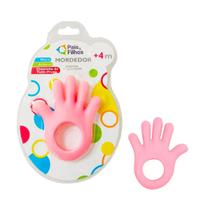 Mordedor Para Bebe Mãozinha Macio Anti stress Rosa Premium