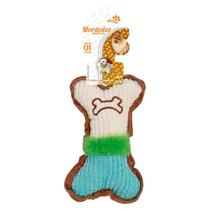 Mordedor Pelúcia Pet Cães osso 16cm Colorido Porte Pequeno