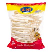 Mordedor petisco snack osso twist para cachorro todas as raças crocante e mastigável pacote 1kg