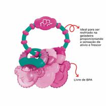 Mordedor Resfriável com Gel - Cool Rings - Rosa - Multikids Baby