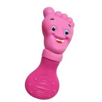 Mordedor Sensorial Lavavel Atóxico Vila Toy Mãozinha Pézinho Azul Rosa para bebês a partir de 2 meses