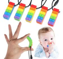 Mordedor Sensorial Para Autistas Colar Anti Estresse Color