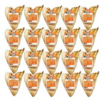 Mordedores Petiscos Orelhas Bovinas Desidratadas Para Caês Dip dog kit com 20 Unidades