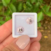 Morganita Brilhante ø8mm Par 3,18ct Morganita Brilhante ø8mm Par 3,18ct