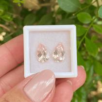 Morganita Gota Par 3,76ct (1) Morganita Gota Par 3,76ct (1)