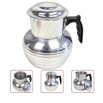 Moringa com cabo 1 litro alumínio leve polido com tampa multiuso cozinha agua suco gelado jarra pote Moringa com cabo 1 litro alumínio leve polido com tampa multiuso cozinha agua suco gelado jarra pote