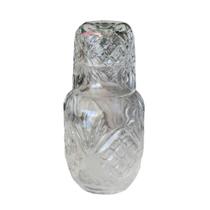 Moringa De Vidro Diamante Com Copo Decorado Jarra De Agua