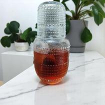 Moringa Em Vidro Com Copo Jarra Água Suco Whisky Refresco Chá (600ml+200ml)