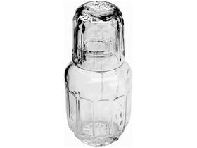 Moringa Jarra de Vidro Sodo Cálcico Faces 500ml e Copo 145ml