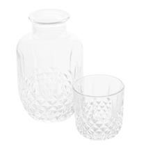 Moringa Jarra Vidro Sodo Cálcico Diamante 500ml e Copo 145ml