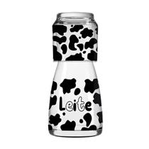 Moringa Moo para Água em Vidro com Copo Acoplado Transparente Simas Presentes