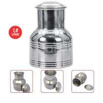 Moringa Polida Sem Alça 1,8 Litros Aluminio leve multiuso suco gelado agua Moringa Polida Sem Alça 1,8 Litros Aluminio leve multiuso suco gelado agua