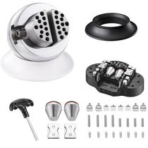 Morsa Esférica DZQ 7,8 cm Aço Inoxidável com 17 Peças de Acessórios Morsa Esférica DZQ 7,8 cm Aço Inoxidável com 17 Peças de Acessórios