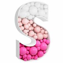 Mosaic Balloon Frame Letters Marquee Light Up 3 pés de altura, letra S Mosaic Balloon Frame Letters Marquee Light Up 3 pés de altura, letra S