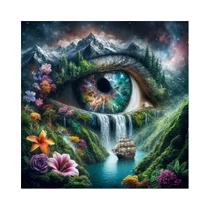 Mosaico De Diamante DIY Retrato De Olhos Ponto Cruz Paisagem Abstrata De Montanha Em Cascata Mosaico De Diamante DIY Retrato De Olhos Ponto Cruz Paisagem Abstrata De Montanha Em Cascata