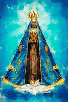 MOSAICO EM AZULEJO NOSSA SENHORA APARECIDA 40x60cm - Kafofo Store
