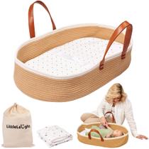 Moses Basket Little Laughs para Bebês - Inclui Cobertor de Musselina