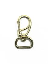 Mosquetão 1,6 cm Base Redonda Dourado - 10 Unidades Mosquetão 1,6 cm Base Redonda Dourado - 10 Unidades