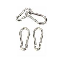Mosquetão Aço Carbono 6cm Camping Chaveiro Academia Pet 4 UNIDADES