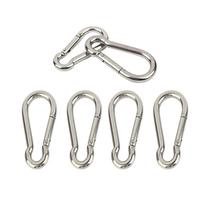 Mosquetão Aço Carbono 6cm Camping Chaveiro Academia Pet 6 UNIDADES