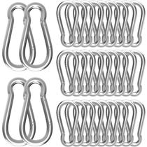 Mosquetão AFROX M10 Spring Snap Hook 10 cm, 770 libras, prata, 36 unidades