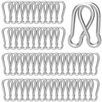 Mosquetão AFROX M8 Spring Snap Hook 50 unidades de aço prateado