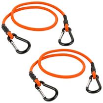 Mosquetão Bungee Cord Keeper de 36 polegadas, pacote com 2 unidades, resistente às intempéries