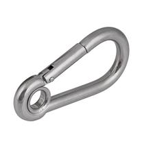 Mosquetão Com Olhal Inox 4 Mm Trava Rápida Carga Max 47kg Mosquetão Com Olhal Inox 4 Mm Trava Rápida Carga Max 47kg