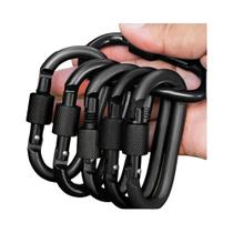 Mosquetão De Alumínio Em Liga D-Ring 4 Peças, Gancho Organizador Para Rede, Clipe Para Mochila De