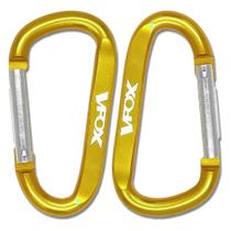 Mosquetão De Alumínio V-Fox Amarelo 2Un. Mosquetão De Alumínio V-Fox Amarelo 2Un.