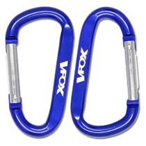 Mosquetão De Alumínio V-Fox Azul 2Un.