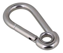 Mosquetão Em Aço Inox 9 Mm Com Trava Rápida Carga Max 150kg Mosquetão Em Aço Inox 9 Mm Com Trava Rápida Carga Max 150kg