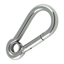Mosquetão Engate Rápido Aço Inox 316 DIN 5299 C/ Olhal 4x40