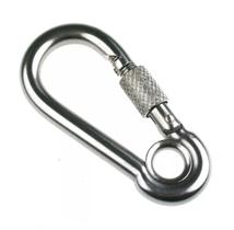 Mosquetão Engate Rápido Inox 316 C/ Olhal + Trava 12x140