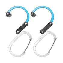 Mosquetão GEAR AID HEROCLIP em aço azul médio, pacote com 2 Mosquetão GEAR AID HEROCLIP em aço azul médio, pacote com 2