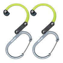 Mosquetão Gear Aid Heroclip Medium, pacote com 2 unidades, verde marinho Mosquetão Gear Aid Heroclip Medium, pacote com 2 unidades, verde marinho