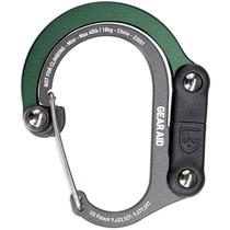 Mosquetão GEAR AID HEROCLIP Mini, capacidade de 18 kg, verde floresta