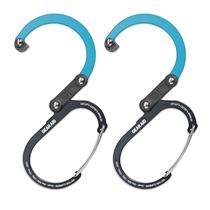 Mosquetão GEAR AID HEROCLIP, pacote pequeno com 2, azul e preto Mosquetão GEAR AID HEROCLIP, pacote pequeno com 2, azul e preto