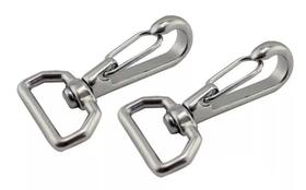 Mosquetão Inox C/ Destorcedor Capota Toldo Barco Kit 2 Mosquetão Inox C/ Destorcedor Capota Toldo Barco Kit 2