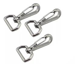 Mosquetão Inox C/ Destorcedor Capota Toldo Barco Kit 3 Mosquetão Inox C/ Destorcedor Capota Toldo Barco Kit 3